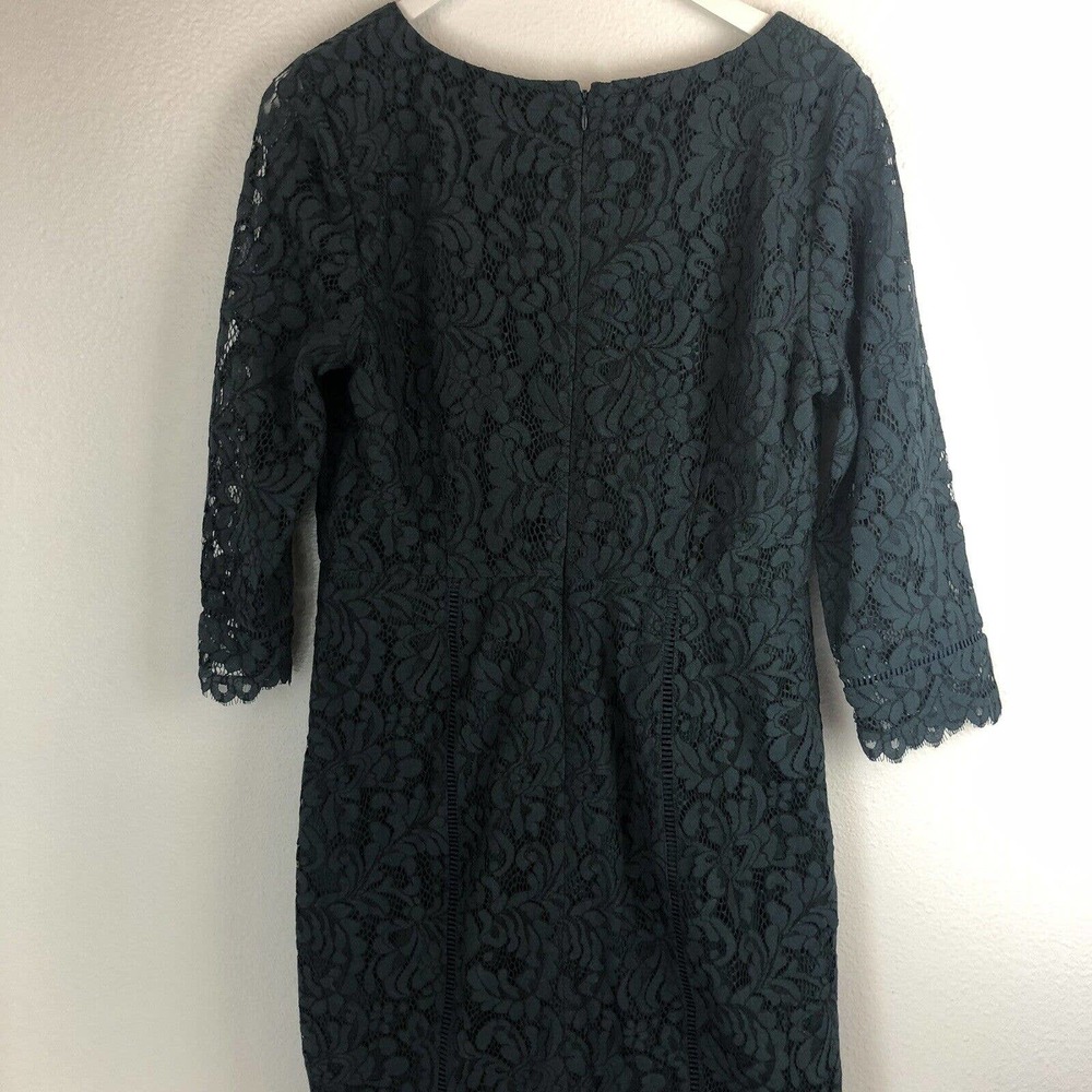Talbots green lace dress fully lined flattering size 10. - Picture 7 of 12